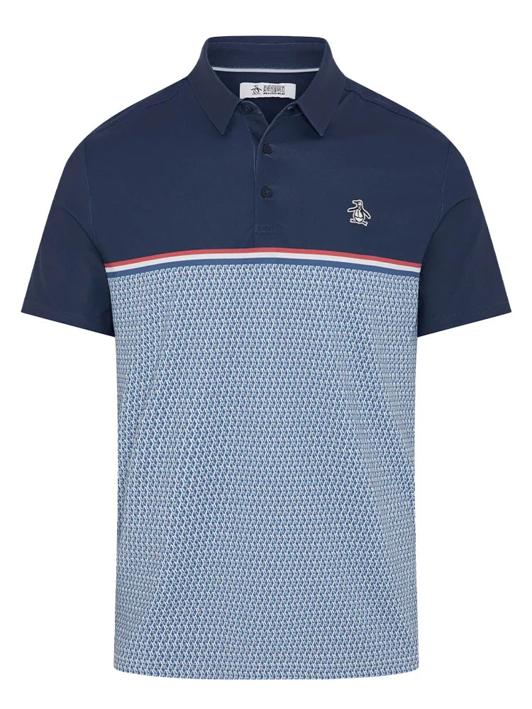 Original Penguin "Engineered "P" Colour Block Polo - Black Iris