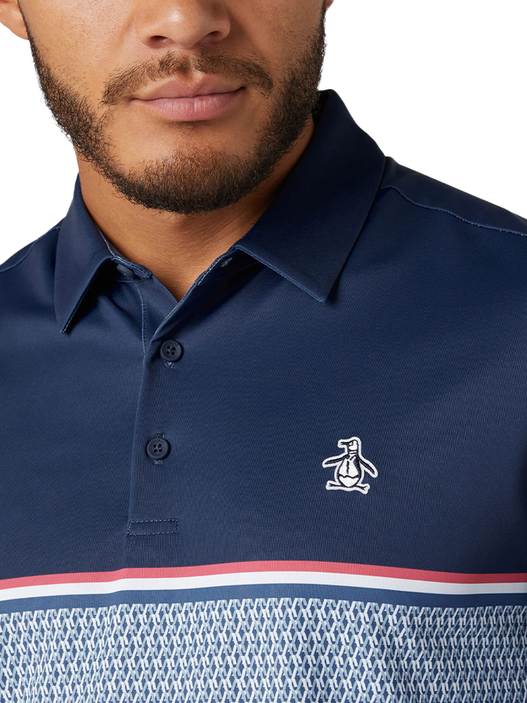 Original Penguin "Engineered "P" Colour Block Polo - Black Iris
