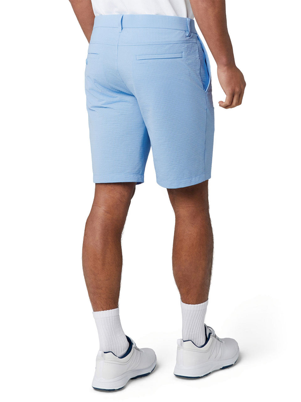 Original Penguin Flat Front 9" Seersucker Short - Baby Blue Jay