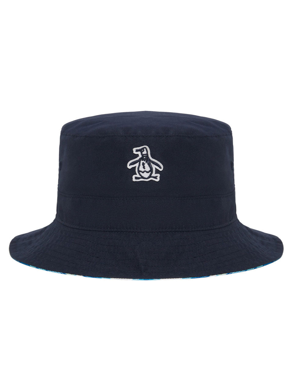 Original Penguin Golf Plaid Reversible Bucket Hat - Black Iris