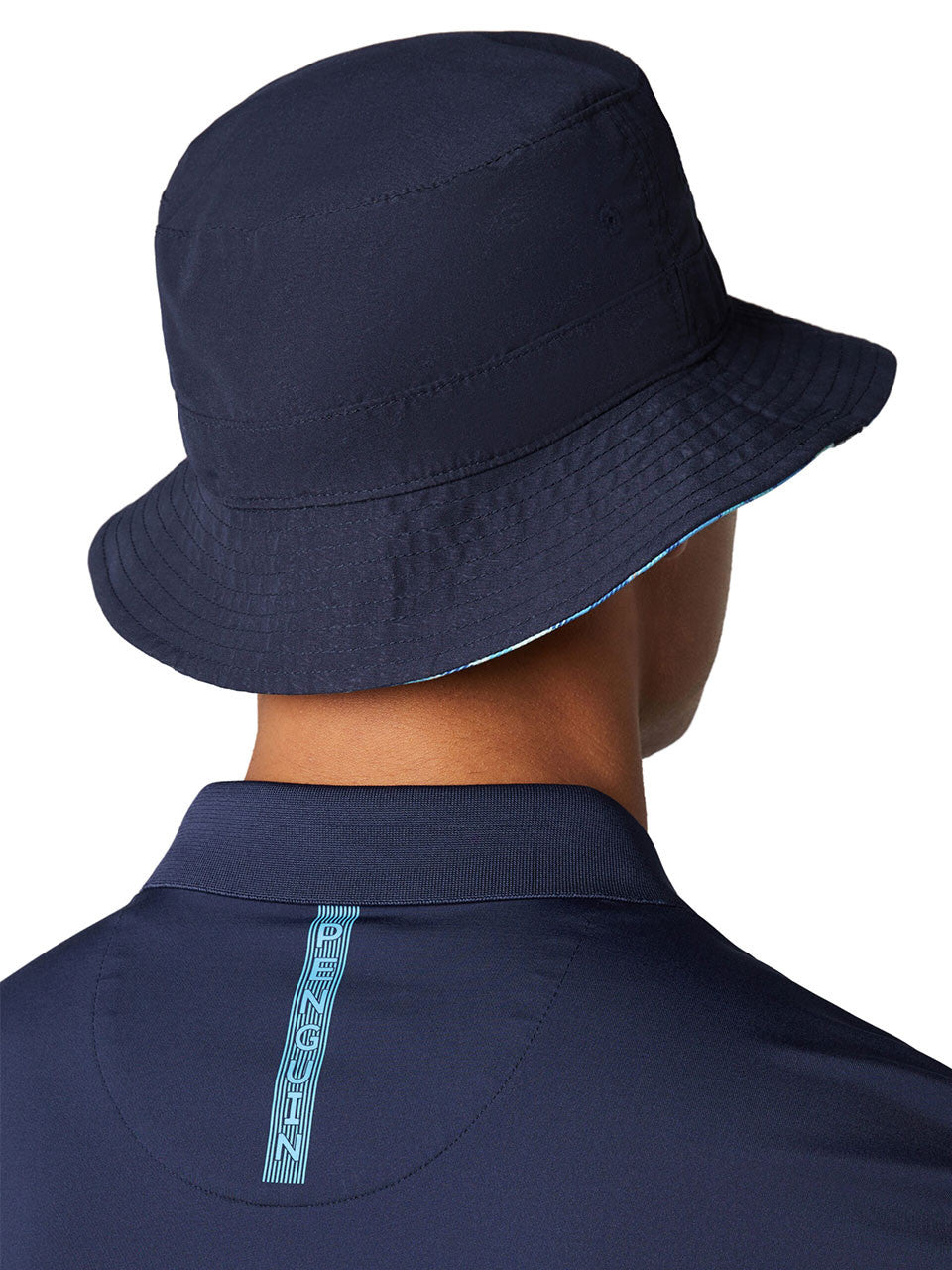 Original Penguin Golf Plaid Reversible Bucket Hat - Black Iris