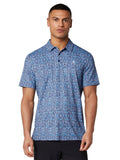 Original Penguin Heritage Framed Floral Polo - Black Iris-GolfMaker