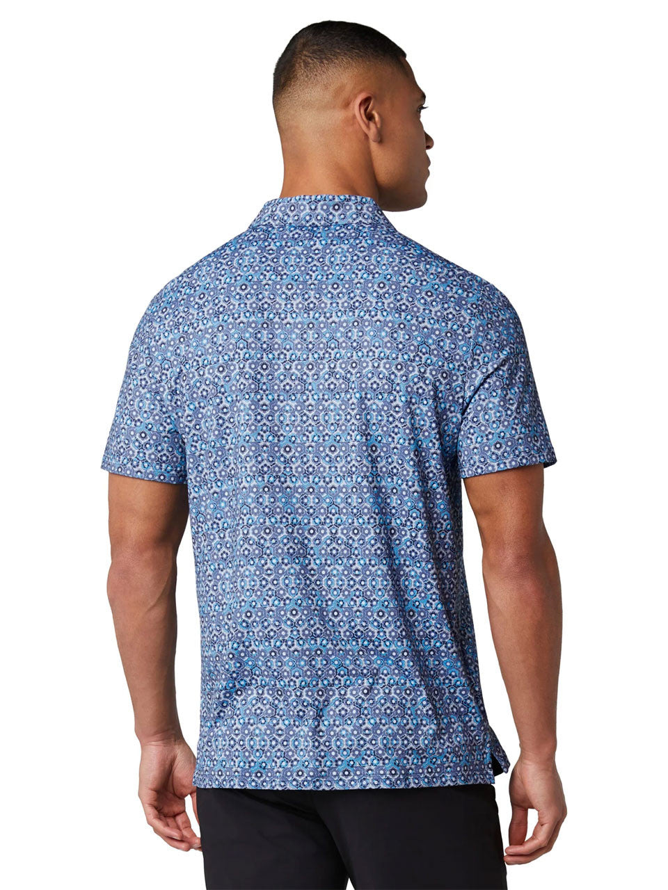Original Penguin Heritage Framed Floral Polo - Black Iris-GolfMaker