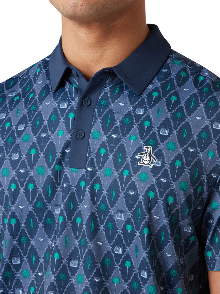 Original Penguin Lattice Cocktail Earl Polo - Black Iris
