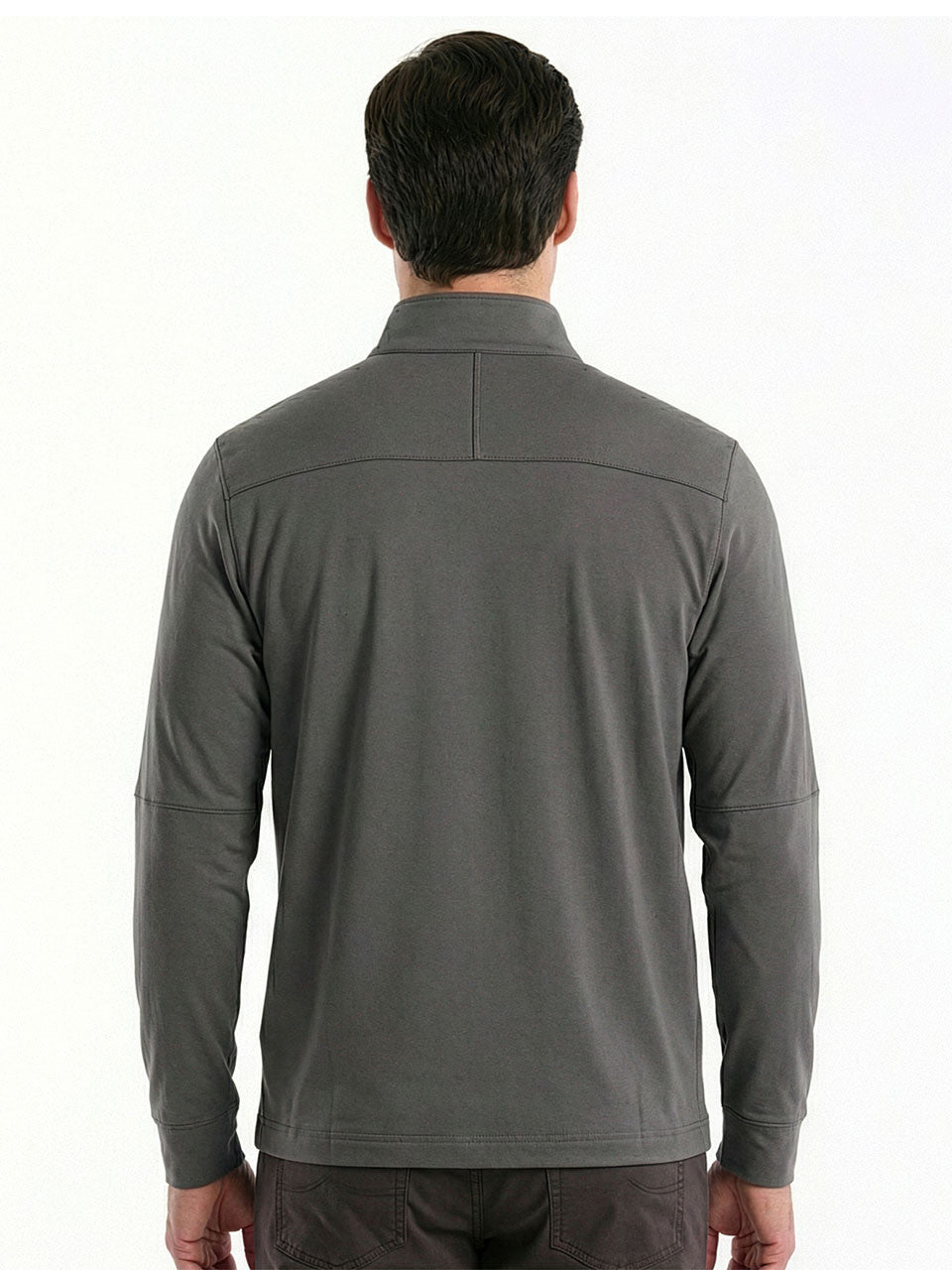 Original Penguin Mixed Media 1/4-Zip Pullover - Quiet Shade