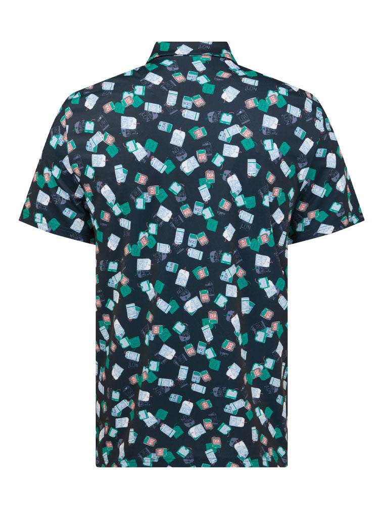 Original Penguin Pete's Travel Tags Caddy Polo - Black Iris