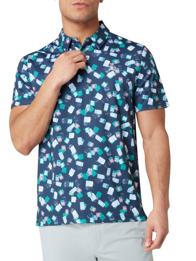 Original Penguin Pete's Travel Tags Caddy Polo - Black Iris