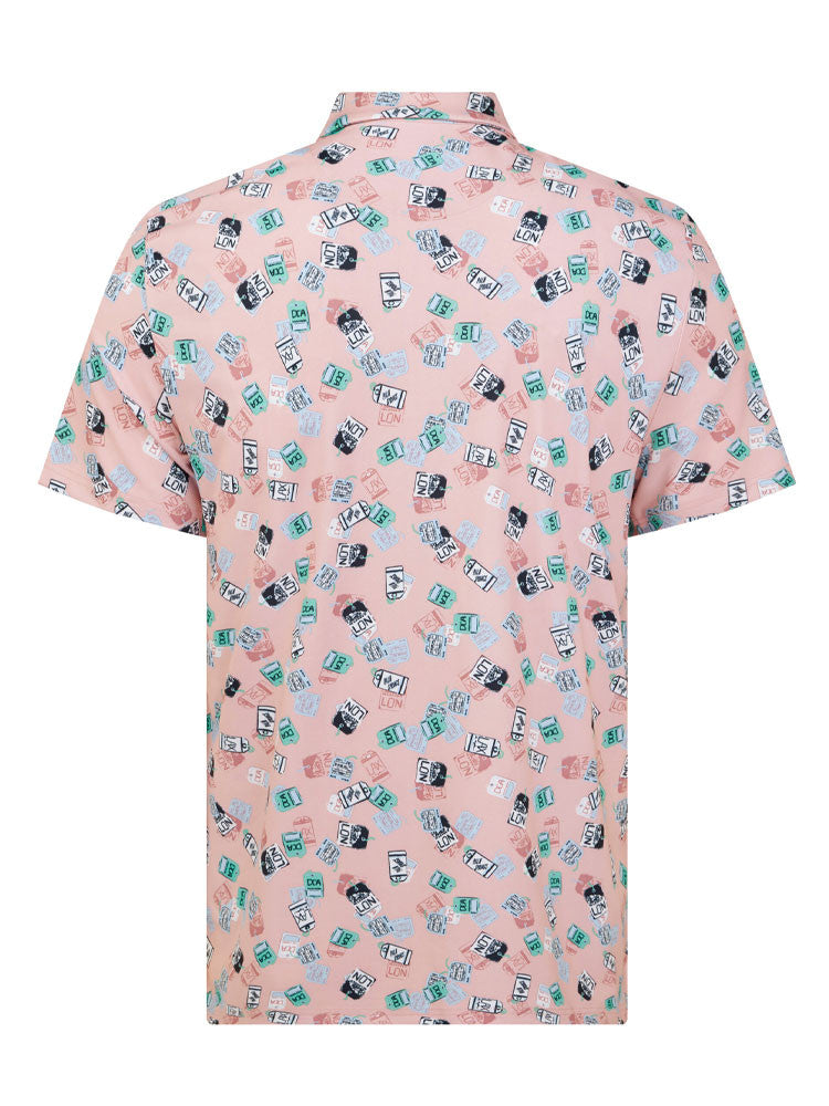 Original Penguin Pete's Travel Tags Caddy Polo - Charm Pink