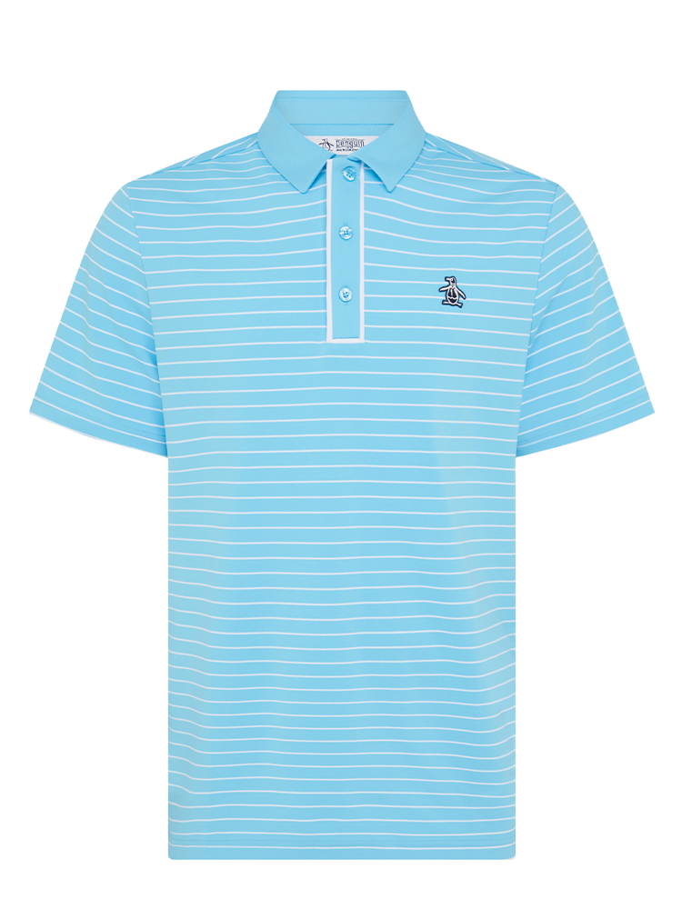 Original Penguin The Heritage Stripe Polo - Blue Grotto