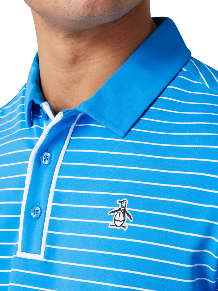 Original Penguin The Heritage Stripe Polo - French Blue