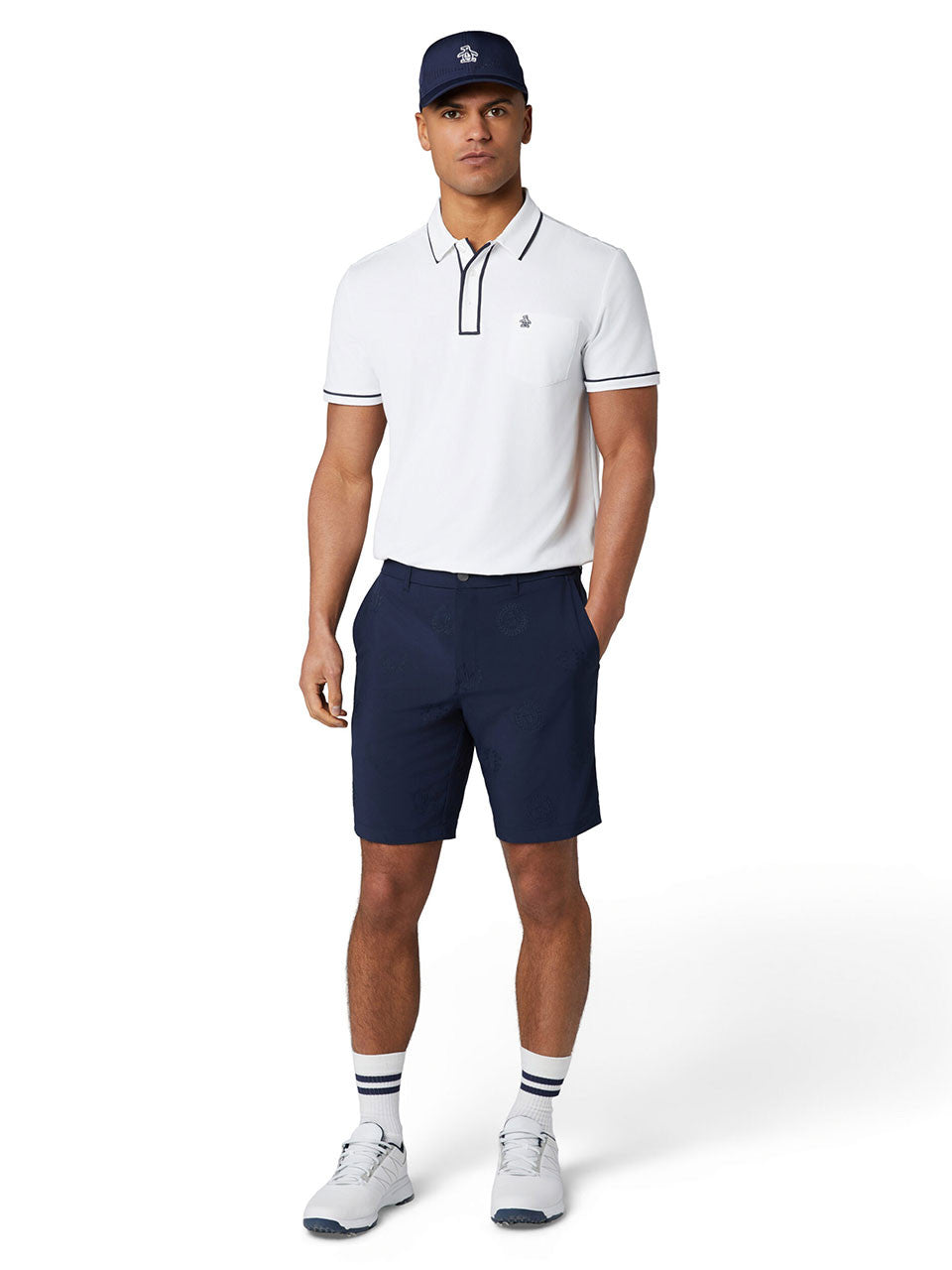 Original Penguin Victory Crest Embroidered 9" Short - Black Iris