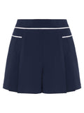 Original Penguin Womens 5" Inseam Pleated Shorts - Black Iris