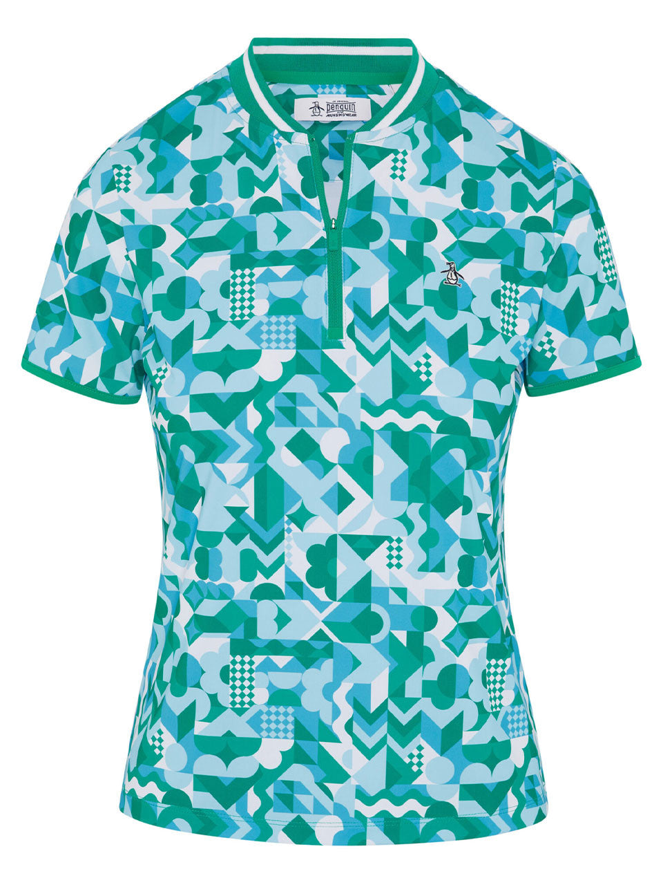 Original Penguin Womens Polo With Mesh Sleeves - Emerald