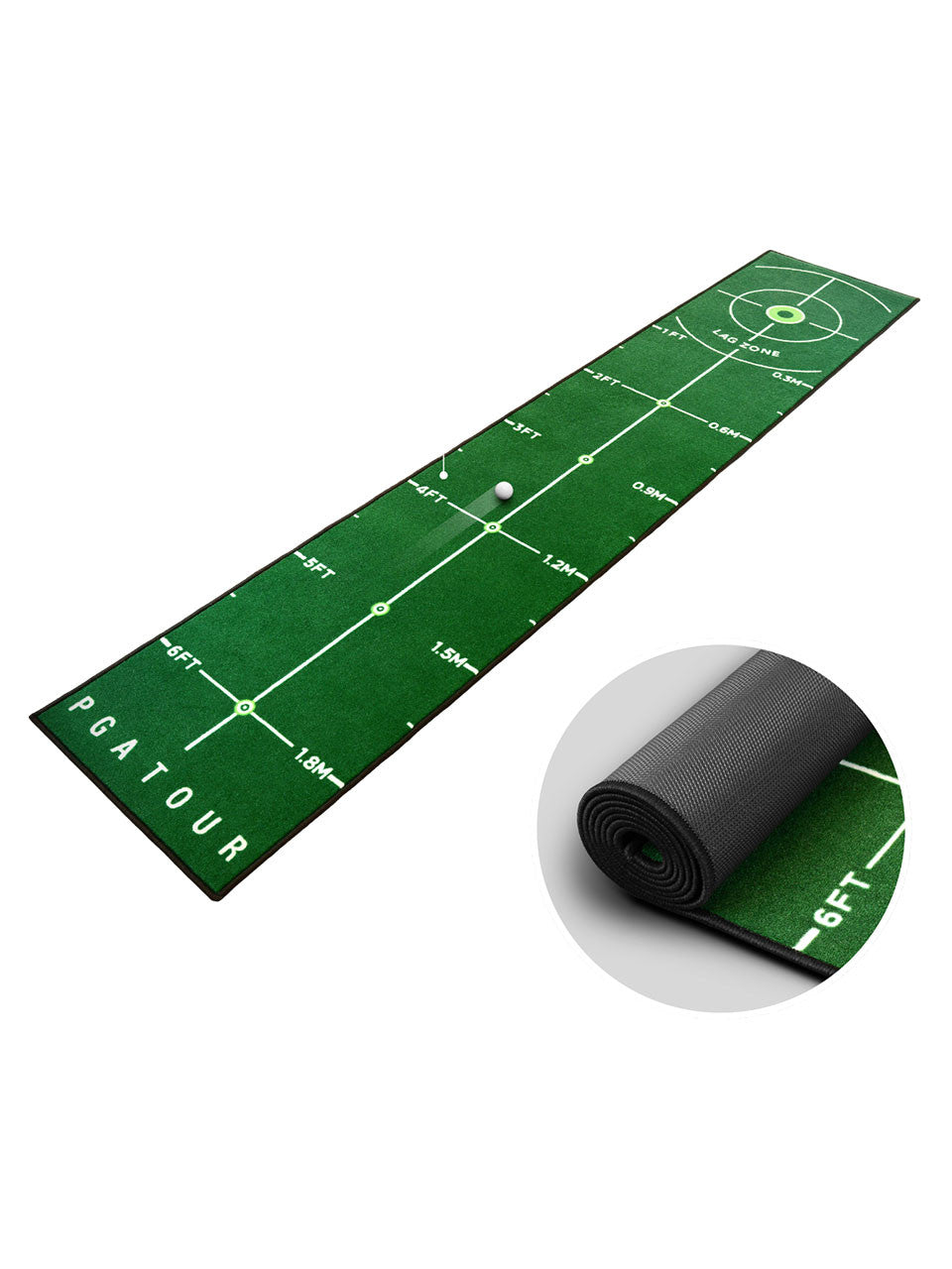 PGA Tour 8ft Putting Mat - Green