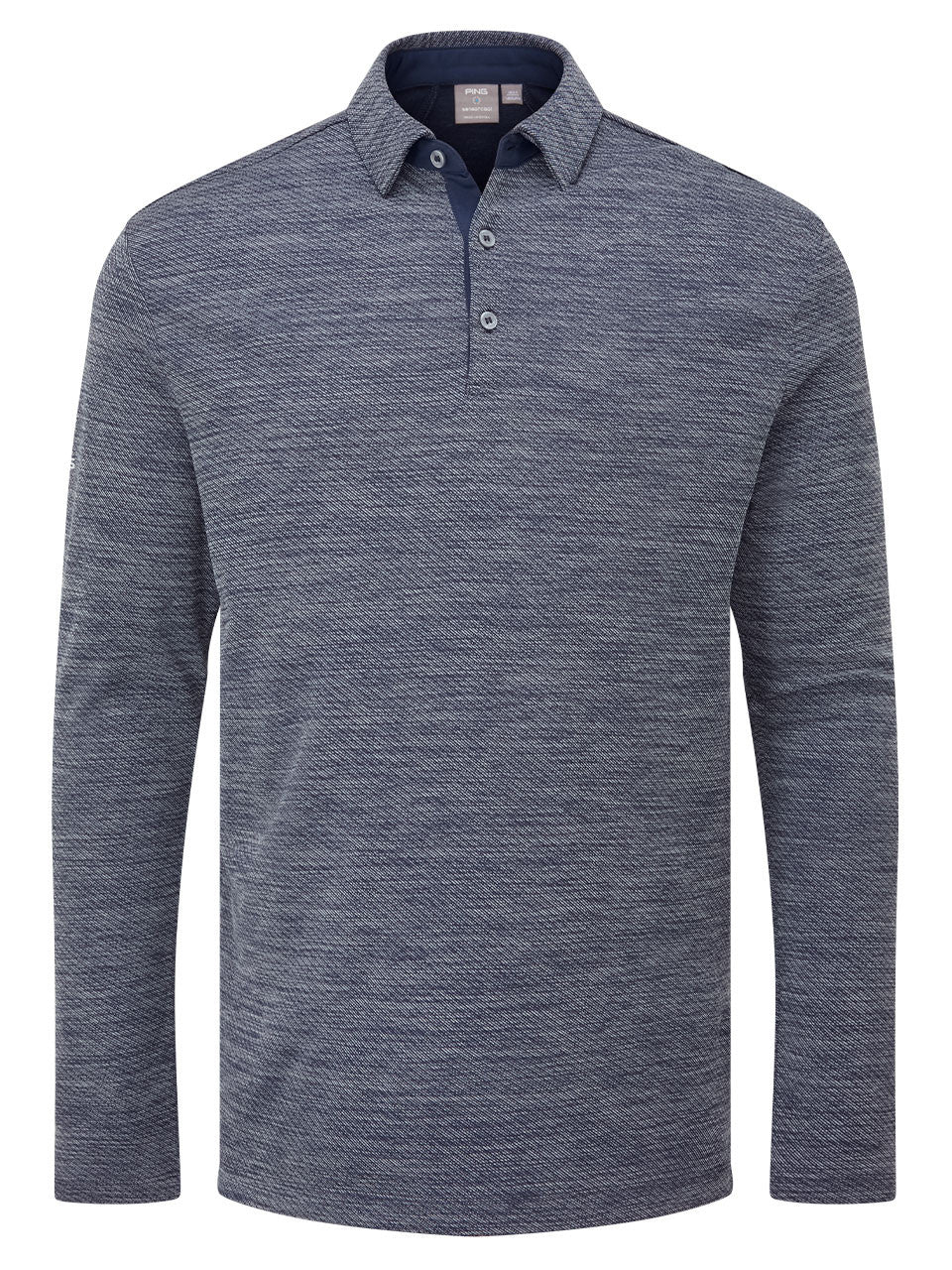 Ping Creek Long Sleeve Polo - Navy Melange
