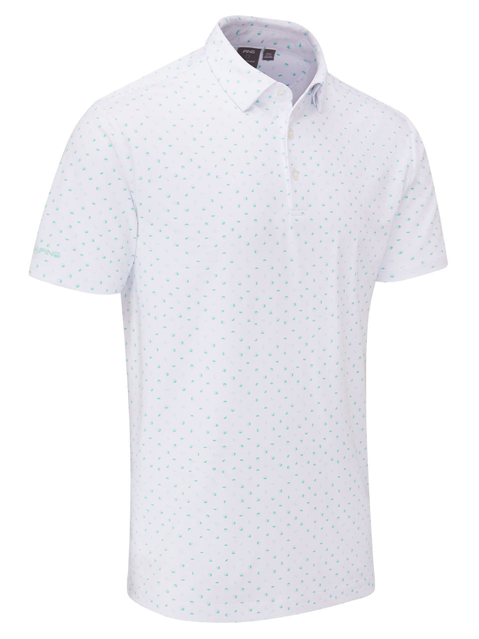Ping Ephron Polo Shirt - White/Green Bay Multi