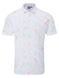 Ping Ephron Polo Shirt - White/Wild Salmon Multi