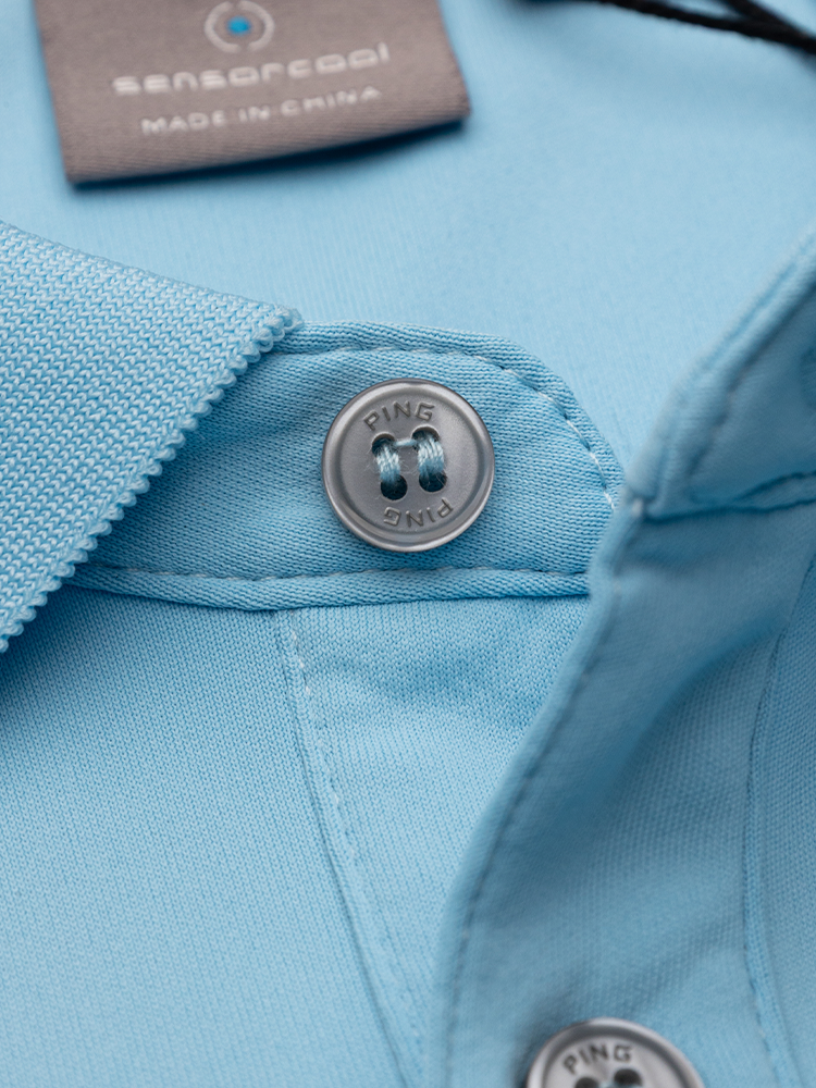 Ping Lindum Tailored Fit Polo - Sky Blue