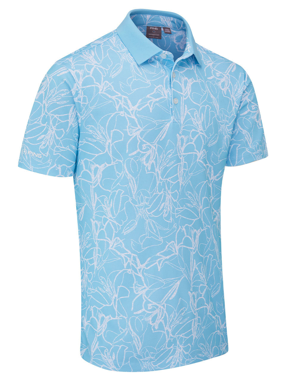 Ping Orlando Polo Shirt - Baltic Sea/White