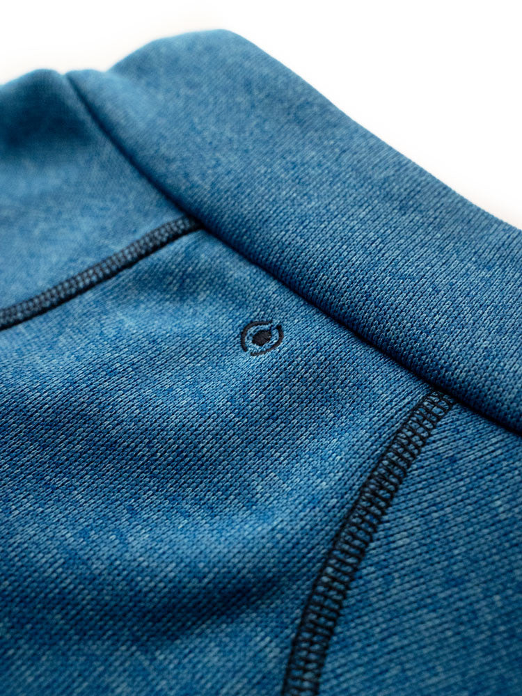 Ping Ramsey Half-Zip Ribbed Fleece - Snorkel Blue Marl