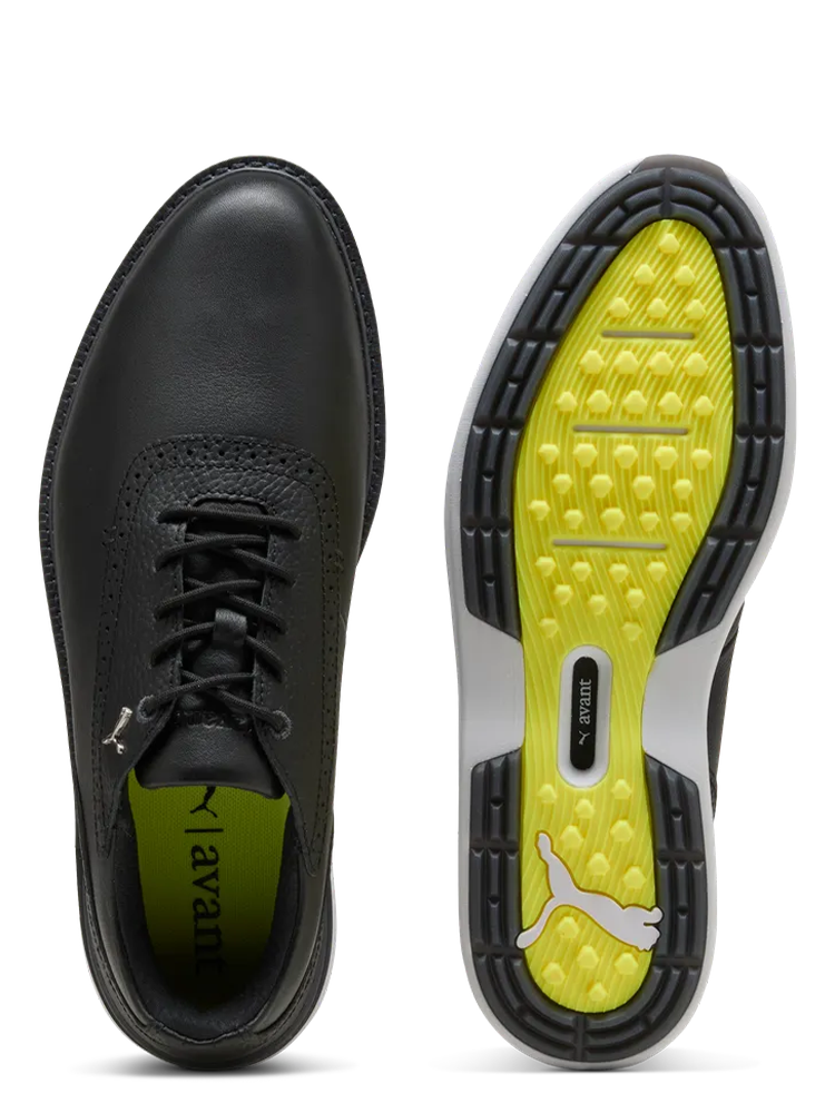 Puma Avant 2.0 Wide Golf Shoes - Puma Black/Flat Dark Grey/Lemon Crush