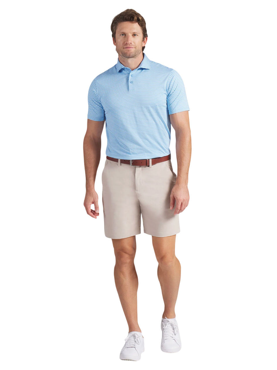 Puma Brrr Stripe Polo - Team Light Blue/White Glow
