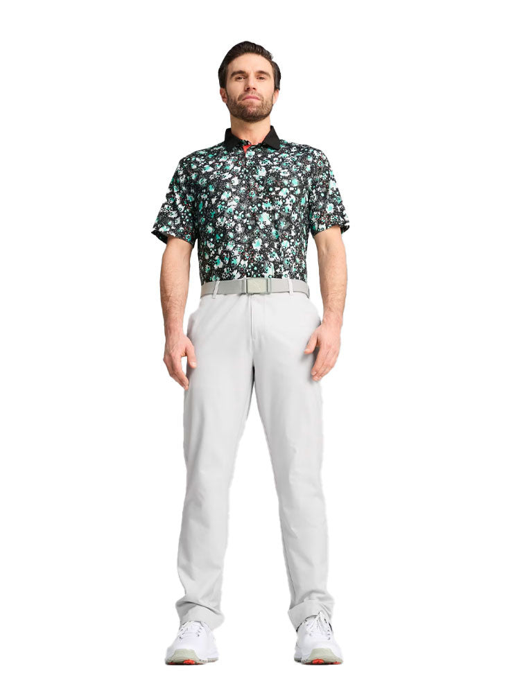 Puma CLOUDSPUN Abstract Camo Polo - Puma Black/Aquatic