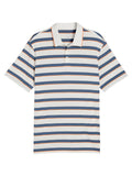 Puma CLOUDSPUN Stripe Polo - Warm White/Dark Indigo