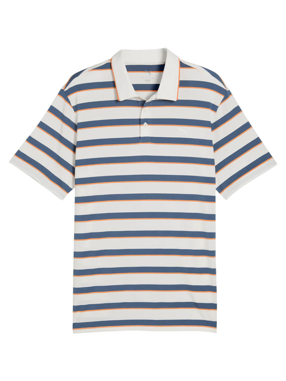 Puma CLOUDSPUN Stripe Polo - Warm White/Dark Indigo