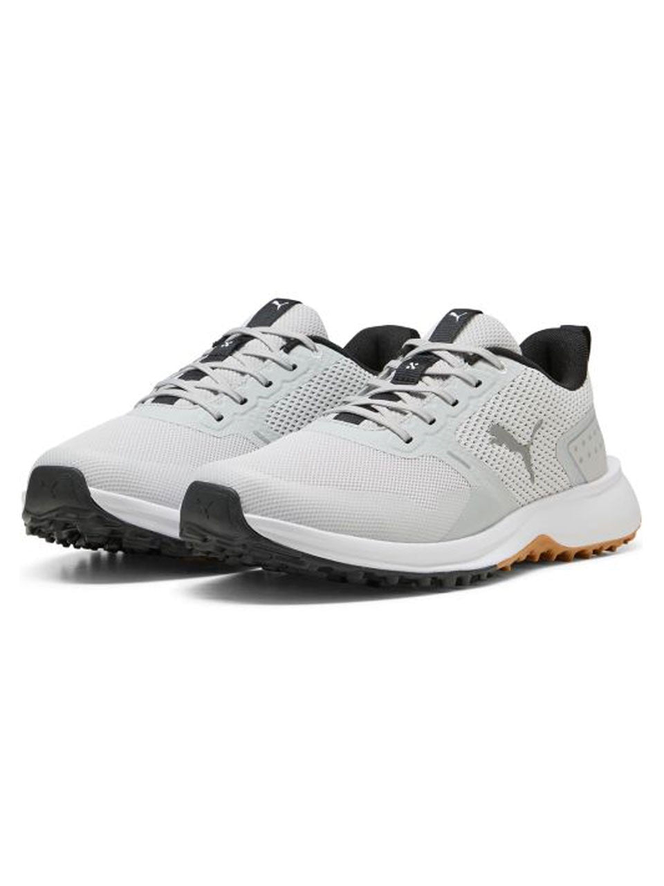 Puma FUSION Grip 6 Golf Shoes - Feather Grey/Puma Black/Gum
