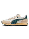 Puma Helsinki G Spikeless Golf Shoes - Frosted Ivory/Green Terrain/Light Straw