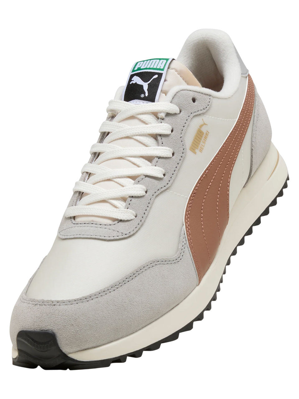 Puma Helsinki G Spikeless Golf Shoes - Vapor Grey/Brown Mushroom