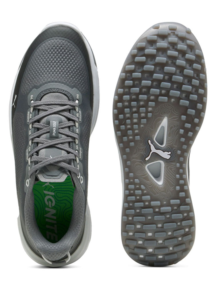 Puma IGNITE Elevate X Spikeless Golf Shoes - Slate Sky/Puma Black/Ash Grey