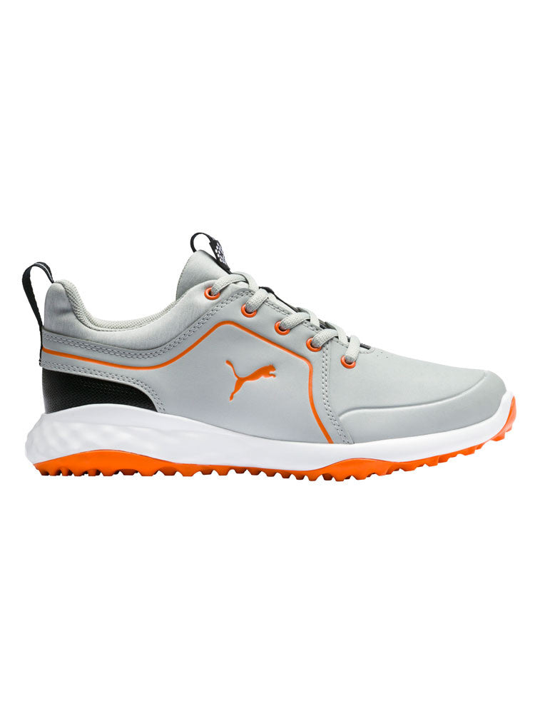 Puma JR Grip Fusion 2.0 Golf Shoes - High Rise/Vibrant Orange