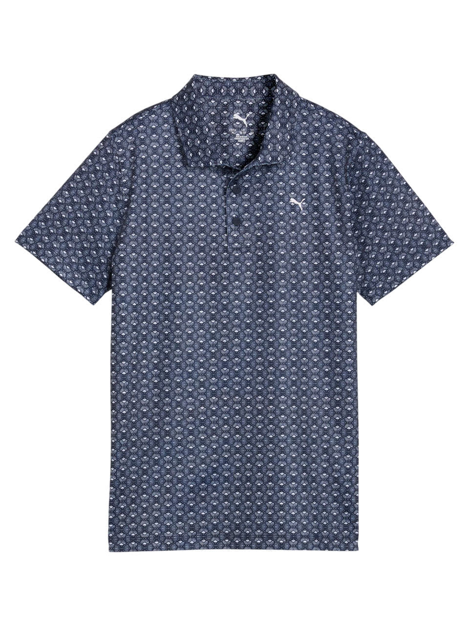 Puma Junior Boys MATTR Scallop Polo - Deep Navy/Warm White