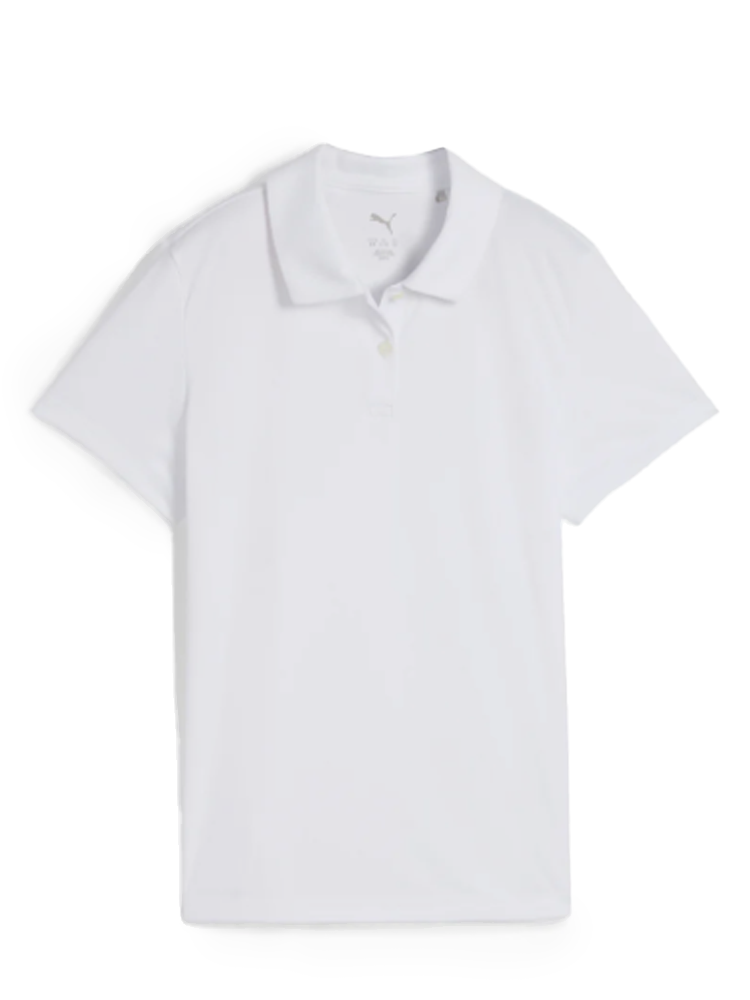 Puma Junior Girls PURE Short Sleeve Polo - White Glow
