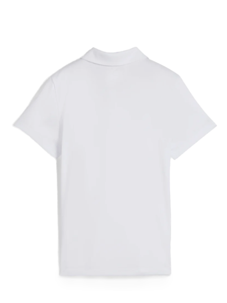 Puma Junior Girls PURE Short Sleeve Polo - White Glow