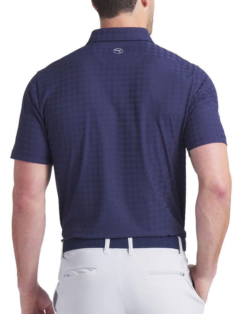 Puma MATTR Houndstooth Golf Polo - Deep Navy