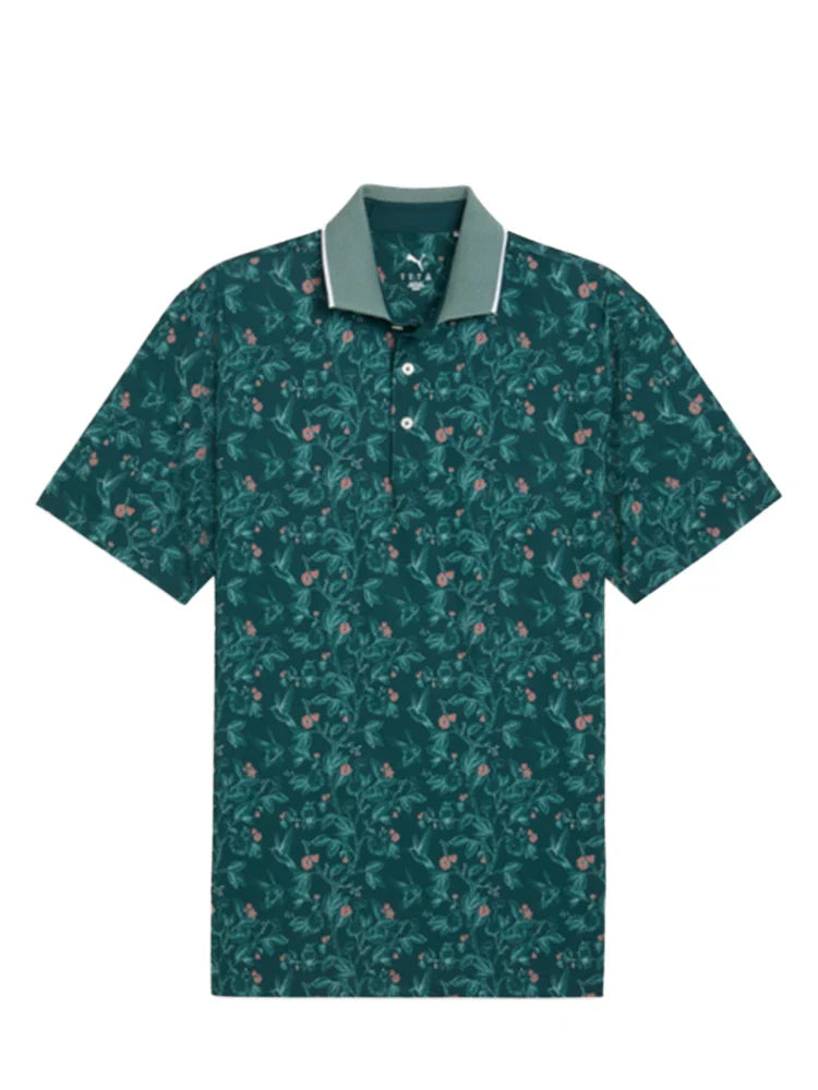 Puma MATTR Humming Golf Polo - Green Terrain
