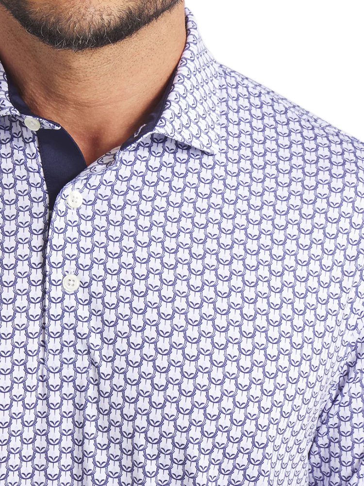 Puma MATTR Lotus Golf Polo - White Glow/Deep Navy