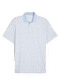 Puma MATTR Ornamental Golf Polo - White Glow/Haute Tropic