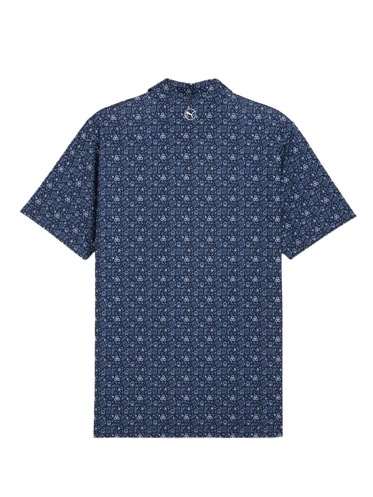Puma MATTR Port Golf Polo - Deep Navy - White Glow/Deep Navy