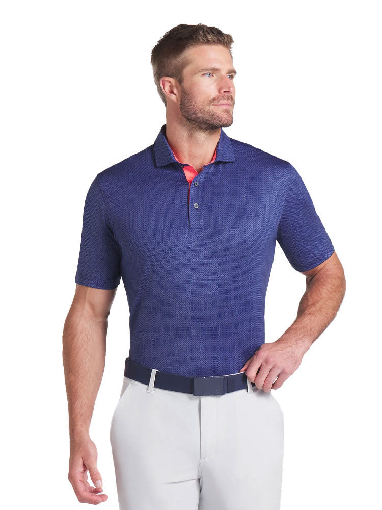 Puma MATTR Tile Polo - Blue Crystal/Deep Navy
