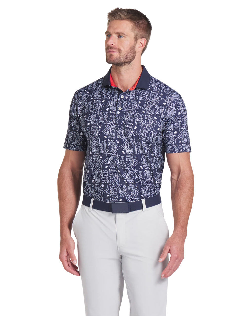 Puma Pique Royal Polo - Deep Navy/White Glow