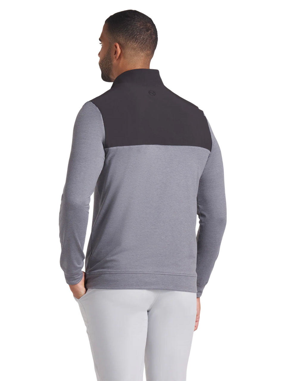 Puma Ripguard Hybrid 1/4 Zip - Slate Sky Heather/Puma Black