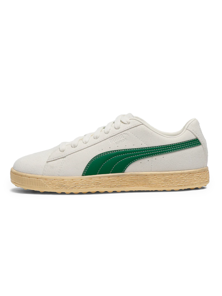 Puma Suede G 30904 Golf Shoes - Warm White/Luso Green