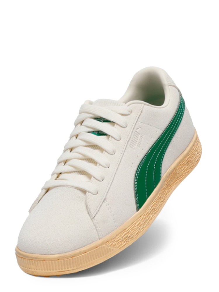 Puma Suede G 30904 Golf Shoes - Warm White/Luso Green