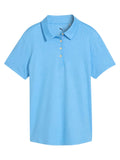 Puma Womens MATTR Animal Deboss Golf Polo - Team Light Blue
