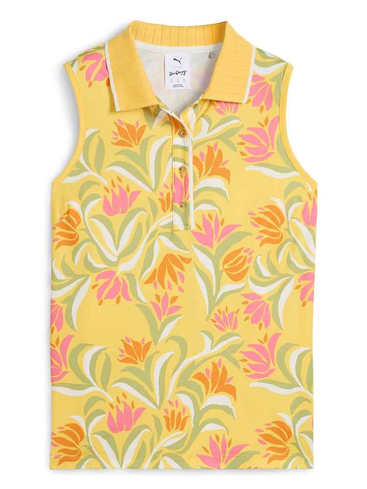 Puma Womens x Dani Dazey Sleeveless Polo - Sunny Yellow