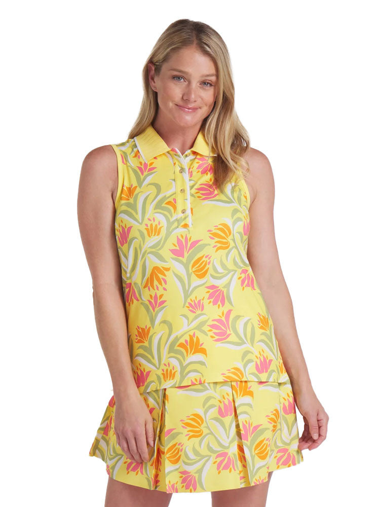 Puma Womens x Dani Dazey Sleeveless Polo - Sunny Yellow